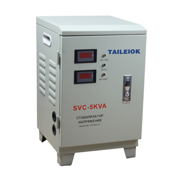 Servo SVC-5KVA/8KVA/10KVA/15KVA/20KVA/30KVA Single Phase Virtical Type Voltage Stabilizer LCD Meter